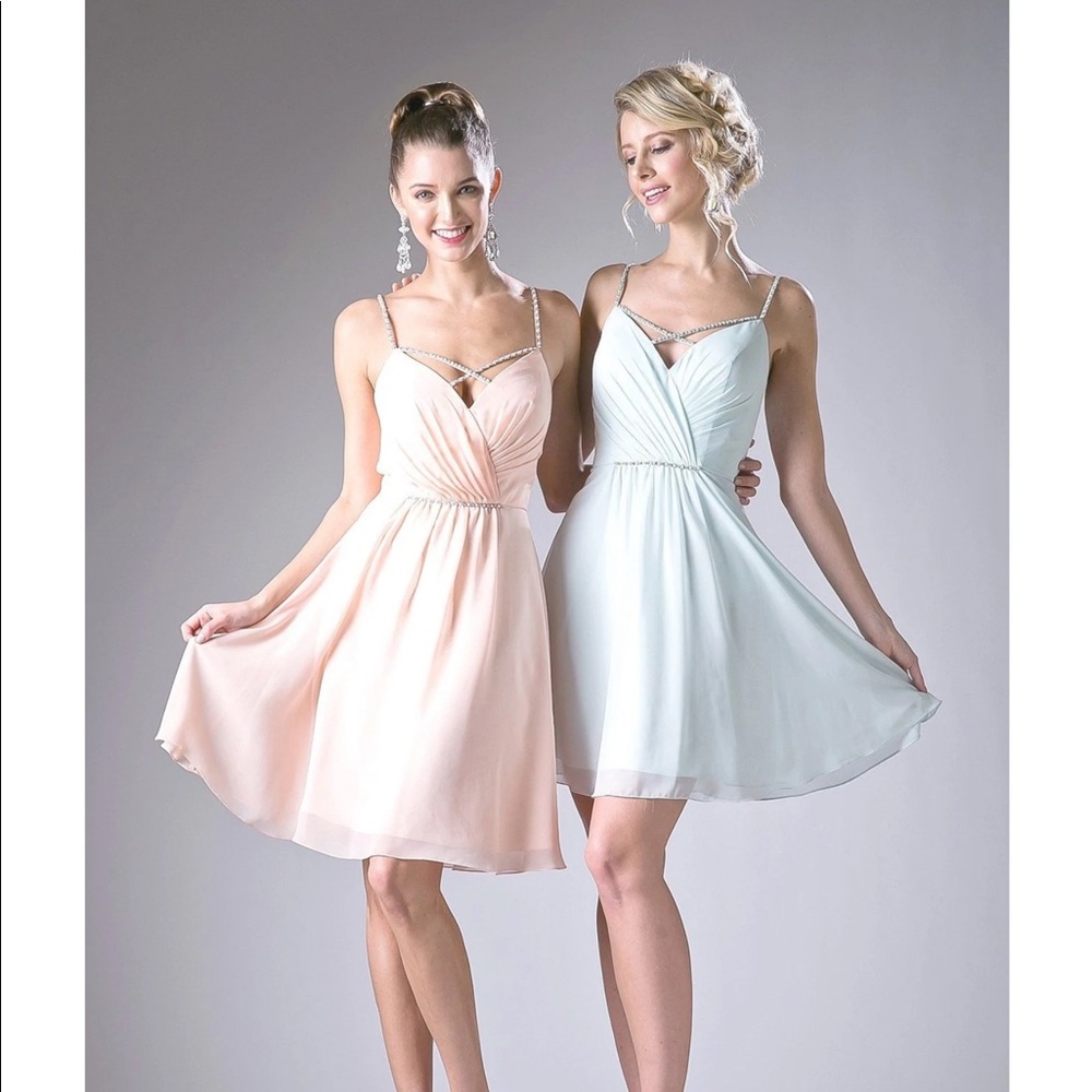 Cross Beaded Cinderella divine 1009 Short Dress